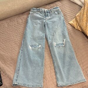 Abercrombie kids Light Blue Distressed Wide-Leg Women’s Jeans